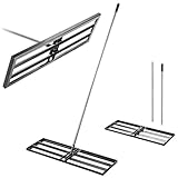 KADAX Rasenrakel 89x29cm mit Stiel, Nivellierrechen für Rasenpflege, Rasenplanierrechen zum Nivellieren von Boden,...