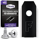 Filzada® 45x Mähroboter Messer CARBON inkl. Schrauben - Ersatzmesser für Rasenmäher kompatibel mit Husqvarna...