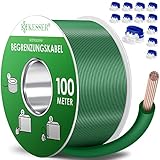 KESSER® Begrenzungskabel 100m + 12 Kabelverbinder für Mähroboter Rasenmäher Rasenroboter Zubehör Set...