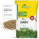 Greenyp Sunny I dürreresistenter Trockenrasen I 10kg für 400m² I Grassamen Rasensamen Rasensaat Gras Nachsaat...