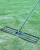 Signstek Rasenrakel Rasen/Lawn Leveling Rake Golf rasenrakel Werkzeug mit Stiel aus Edelstahl zum Rasen Sanden