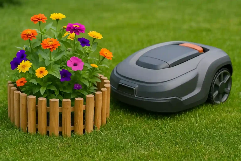 Blumenpracht schützen vor Mähroboter