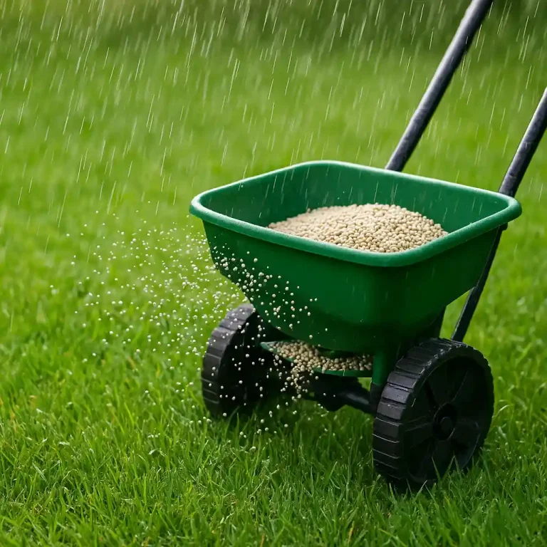 Rasen düngen bei Regen