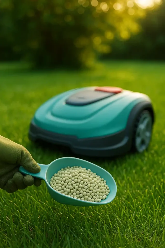 Rasen düngen mit Mähroboter